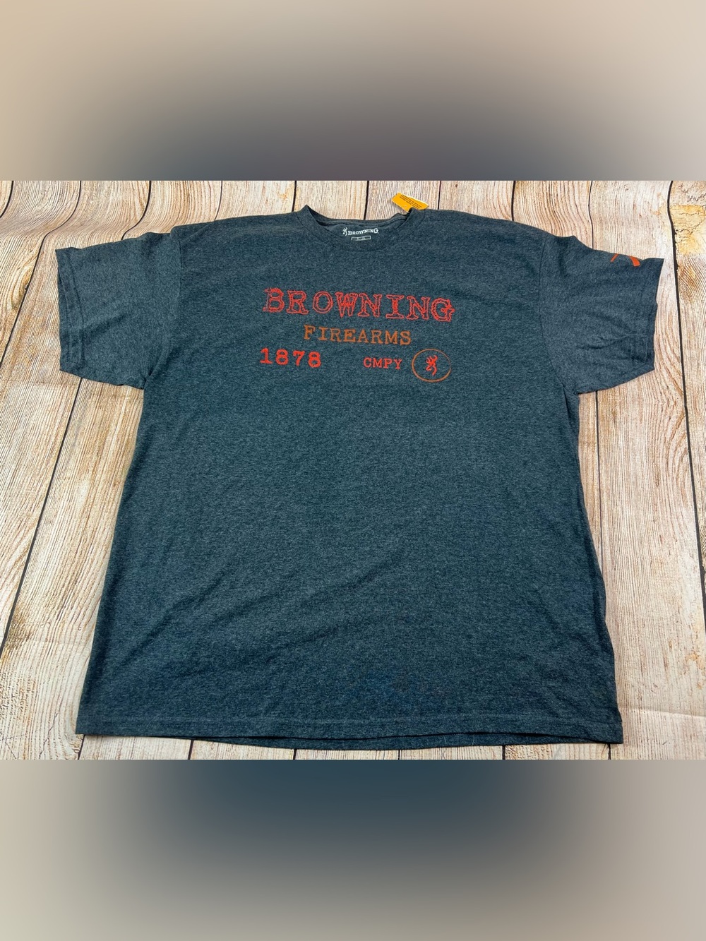 Mens Browning Firearms Company 1878 Gray T Shirt Size XL